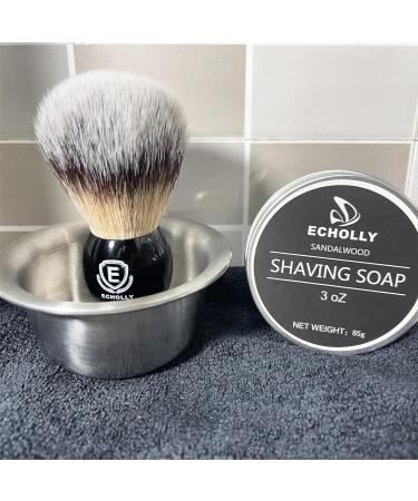 Shaving Soap Cream 2pack for Men by Echolly- Sandalwood Shave Soap for Shaving Brush and Bowl- Smoothest Wet Men's Shaving Cream Soap Barber Soap 2pack 3 oz - Buy Online on GoSupps.com