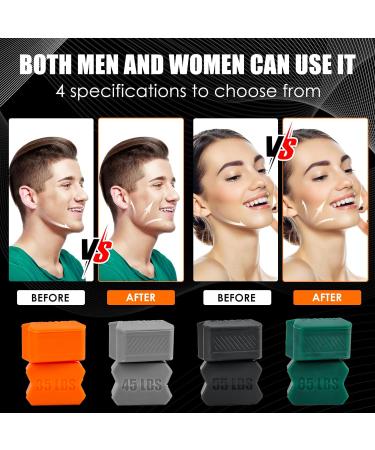 Pack of 8 Silicone Jawline Trainer - Jawline Trainer with 4 Resistance Levels Jaw Exerciser for Men Women Powerful Jaw Trainer for Beginners Advanced and Advanced Users - Buy Online on GoSupps.com