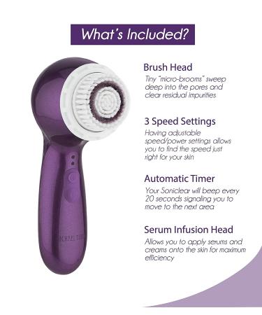 Michael Todd Beauty Soniclear Facial Cleansing Brush System - Exfoliating Face Brush - Buy Online on GoSupps.com