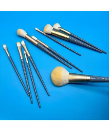 Complete Set of 10 Essential Makeup Brushes for Flawless Foundation Blush Concealer & Eye Shadow International Shipping Available - Buy Online on GoSupps.com