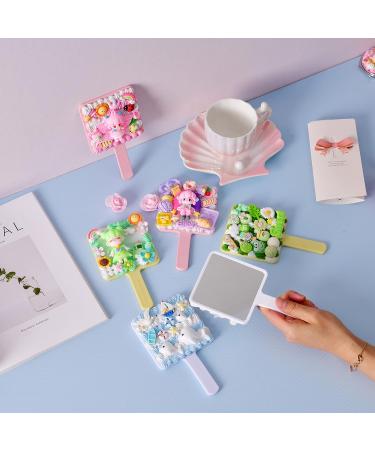 Aejvw Small Handheld Mirror Set - Travel Makeup Compact Mirrors for Women - Unbreakable Cute Design - Set of 2 Pink Mirrors - Buy Online on GoSupps.com
