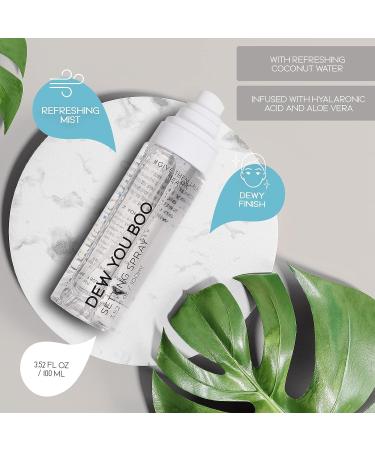 Dew You Boo Setting Spray - Hydrating Makeup Setting Spray with Hyaluronic Acid, Aloe Vera & Coconut Water - Buy Online on GoSupps.com