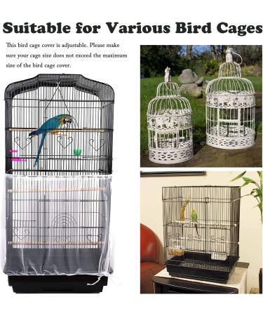 ZOCONE Bird Seed Guards & Catchers - Adjustable Mesh Net Cover for Bird Cages - White - Buy Online on GoSupps.com