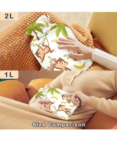 Naanle Monkey Palm Heat Bottle 2L - Transparent Hot Water Bottle for Bed Hand & Feet Warmer Pain Relief & Cold Therapy - Buy Online on GoSupps.com