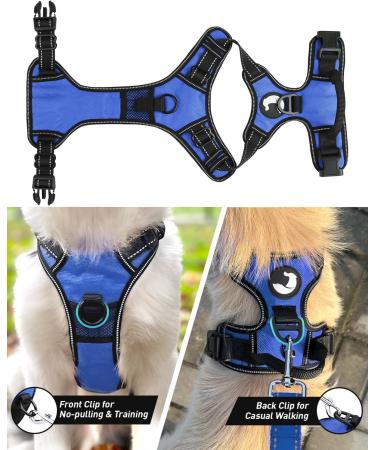 Joytale Dog Harness for Small Dogs - Reflective Soft Padded Adjustable & Breathable with Control Handle - Navy Blue (1 Pack) - Buy Online on GoSupps.com