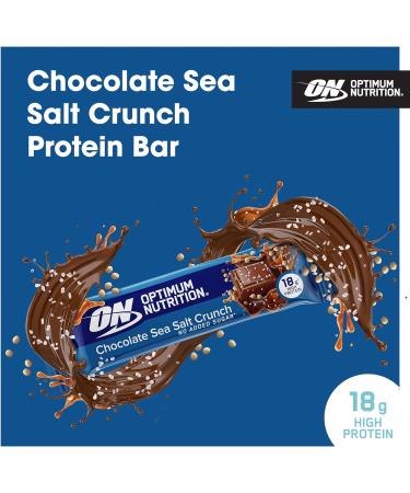 Optimum Nutrition Chocolate Sea Salt Crunch Protein Bars - 12 Pack, 55g Bars for Pre & Post Workout - Vegetarian Snack with No Added Sugar - Ideal Healthy Snack for Men and Women - Buy Online on GoSupps.com