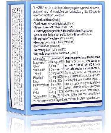 Alkorin Display - 30 x 3 Sachets | Supports Liver Function with Choline Magnesium Zinc & Vitamins B1-B12 - Fast International Shipping - Buy Online on GoSupps.com