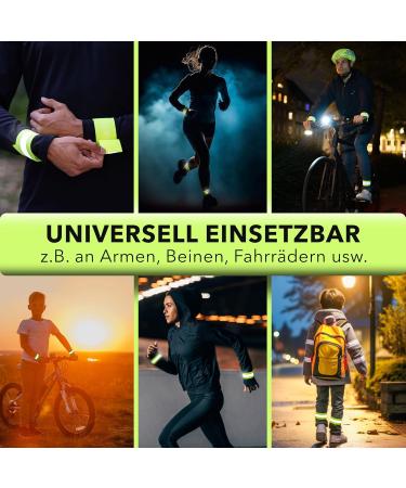 Avana Reflector Band - Neon Yellow Safety Elastic Bracelet for Jogging & Biking | 2 Pack Reflecting Reflex Bands for Kids & Adults - Buy Online on GoSupps.com