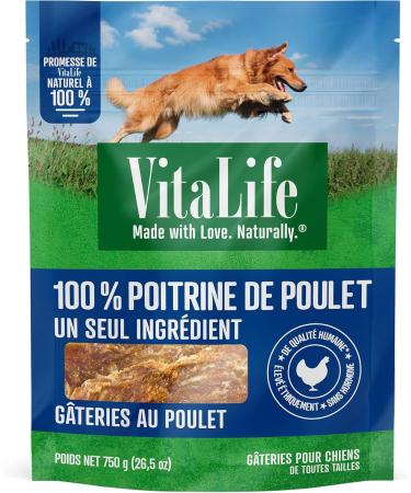 VitaLife All Natural Dog Treats - Chicken Tenders 750g Dark Green & VitaLife 750 g Sweet Potato & Chicken Twists All Natural Dog Treats - Buy Online on GoSupps.com