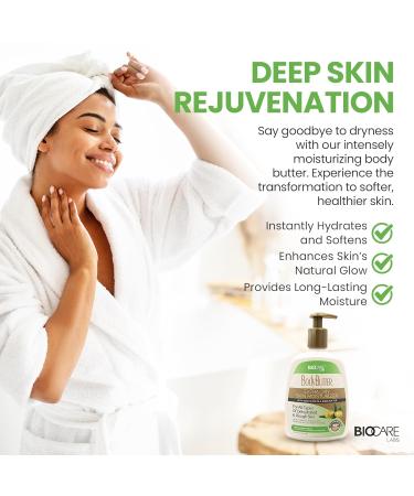 Biocare Labs Moisturizing Body Butter - Body Cream With Natural Shea Butter Olive Oil and Vitamin E - Instantly Penetrates and Deeply Renews Skin - Lotion Designed For Dry Skin- 16 OZ 16 Ounce (Pack of 1) - Buy Online on GoSupps.com