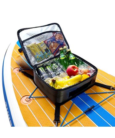 THURSO SURF Paddle Board Accessories Cooler Deck Bag for SUP Stand Up Paddleboard Mesh Top Pocket Insulated Water-Resistant Portable 10 Can Carbon