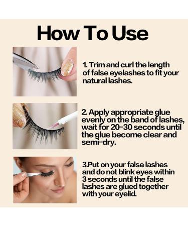 Clear Eyelash Glue for Sensitive Eyes - Waterproof Latex-Free Strong Hold - 0.176oz - Buy Online on GoSupps.com