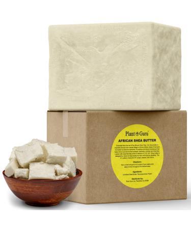 Raw African Shea Butter 5 lbs. Bulk Block 100% Pure Natural Unrefined IVORY - Ideal Moisturizer For Dry Skin, Body, Face And Hair Growth. Great For DIY Soap and Lip Balm Making. Ivory / White