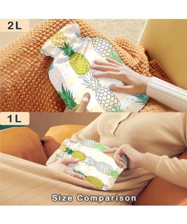 Buy Naanle Colorful Pineapple Hot Water Bottle - 2L Transparent Ideal for Pain Relief & Heat Therapy - Perfect for Bed Hands & Feet - Buy Online on GoSupps.com
