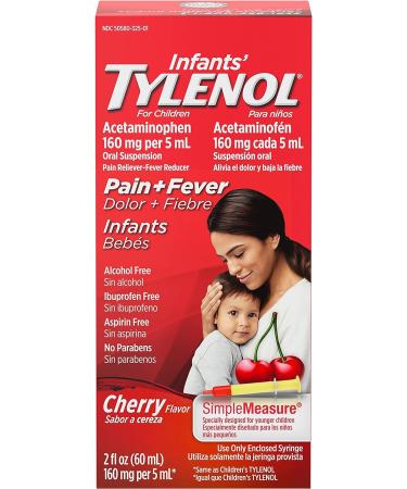 Infants' Tylenol Acetaminophen Liquid Cherry Medicine 2 fl. oz - Buy Online on GoSupps.com
