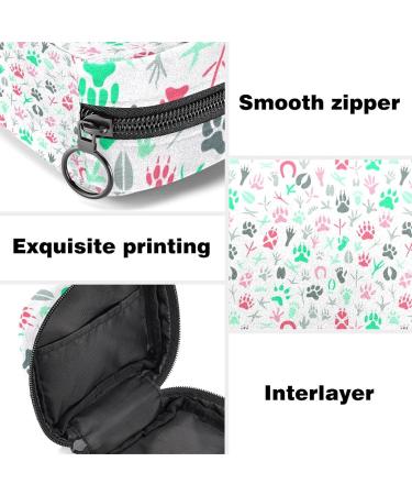 Portable Period Kit Bag | Feminine Product Pouch for Girls | Birds & Animal Paw Prints | Multicolored | HomeDecorZone - Buy Online on GoSupps.com