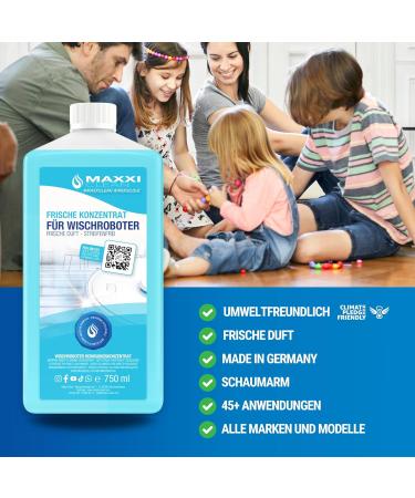 Maxxi Clean 750 ml Floor Cleaner Concentrate | Fresh Fragrance for All Wiping Robots | Universal Cleaning Fluid for Soil Parquet & Tiles - Buy Online on GoSupps.com