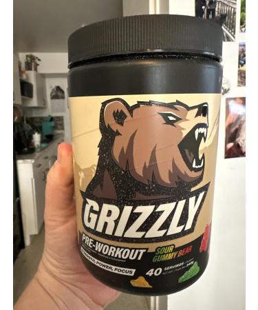 GRIZZLY PRE-WORKOUT SOUR GUMMY BEAR Strength Power Focus Caffeine Citrulline Beta-Alanine Sour Gummy Bear 40 Servings (Pack of 1) - Buy Online on GoSupps.com