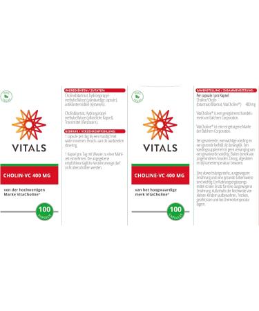 Buy Vitals Cholin-VC 100 Capsules - 400mg Choline Litartrate | Vitacholine - Research-Backed Supplement for Optimal Health - Buy Online on GoSupps.com