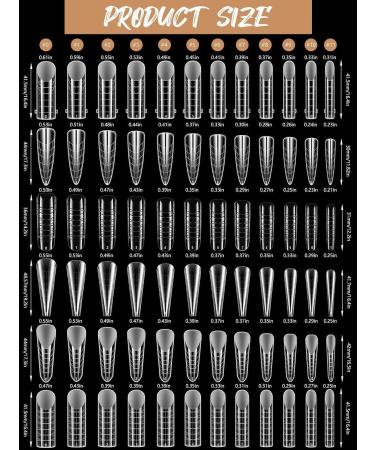 EBANKU 288PCS Clear Dual Nail Forms System Full Cover Nail Mold Tips Acrylic Nail Extension with 72PCS Nail Forms Stickers for Nail Art Salon Nails Design - Buy Online on GoSupps.com