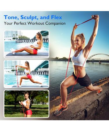FitBeast Resistance Bands Set | 4 Levels for Strength Training Yoga Powerlifting & More | Ideal for Full-Body Workouts & Rehabilitation - Buy Online on GoSupps.com