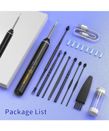 Ear Wax Removal Tool with 1920P HD Camera and 8 Pcs Ear Set - Black - Buy Online on GoSupps.com