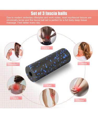 Buy Wexffu Fascia Ball & Roller Set - Massage Relief for Back Neck & Spine | 3 Pieces with Storage Bag - Buy Online on GoSupps.com