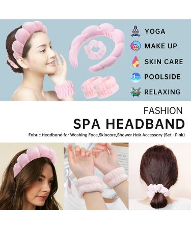 WINTACTICAL Set of 4 Women's Spa Headbands for Face Washing, Makeup Removal, Shower - Pink Hair Accessories - Buy Online on GoSupps.com
