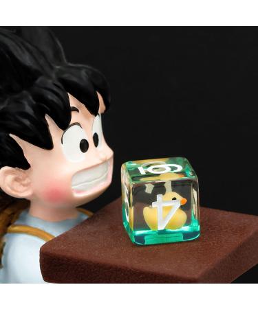 Cusdie Animal-filled 7-Die Polyhedral Dice Set for DND, RPG, MTG - Yellow Duck - Buy Online on GoSupps.com