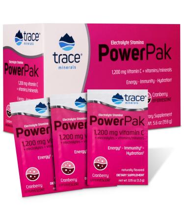Trace Minerals Research Electrolyte Stamina PowerPak Cranberry 30 Packets 0.19 oz (5.3 g) Each