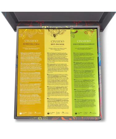 Creano Organic Herbal Tea Gift Set - 27 Tea Bags in 9 Varieties - Perfect Organic Tea Gift for Tea Lovers - Buy Online on GoSupps.com