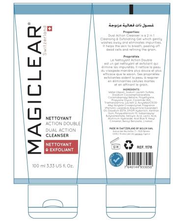 Magiclear Luxury Face Exfoliator & Cleanser - Dual Action Oil-Free Deep Clean Wash | 100ml Swiss Quality - Buy Online on GoSupps.com