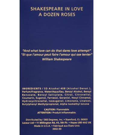 Shakespeare In Love Eau de Parfum Spray 3.4 Fl Oz - Buy Online on GoSupps.com