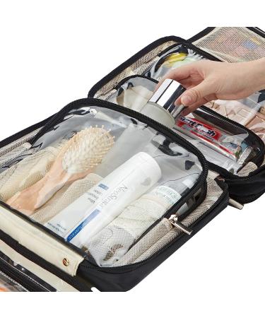 Findcozy Travel Toiletry Bag with Hanging Hook - Black Cosmetic Makeup Organizer for Women - Buy Online on GoSupps.com