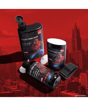 Every Man Jack Spider-Man Body Set - Perfect for Every Guy & Marvel-Lover - Bath and Body Marvel Gift Set with Clean Ingredients & Incredible Scents - Includes Body Wash Shampoo & Deodorant - Buy Online on GoSupps.com