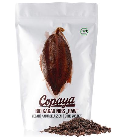 Copaya Copaya Nibs Roh cocoa without additives cocoa from Peruvian cocoa beans top quality beans controlled unrolled and unsweetened 500g