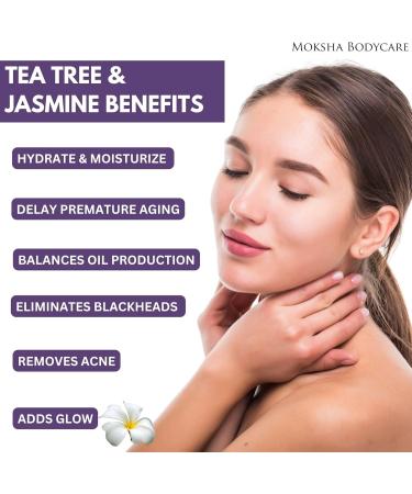Tea Tree Soap Bar with Jasmine - Made In U.K Brightening Soap Bar for Spots Blackheads Pimples Blemishes | Moisturising Soap for Women| Paraben and Cruelty FREE- 100g - Buy Online on GoSupps.com