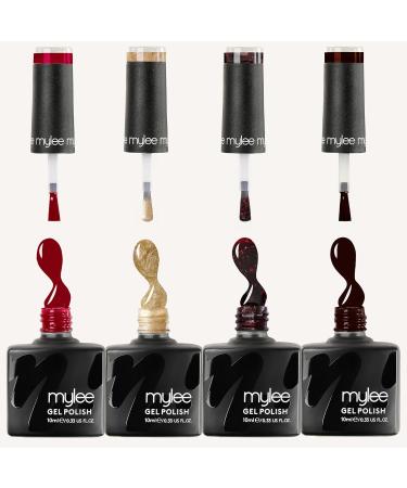Mylee Gel Nail Polish Quad Set 4x10ml Nubian Bride UV/LED Soak-Off Nail Art Manicure Pedicure for Professional Salon & Home Use Unveiled Collection - Long Lasting & Easy to Apply MG-QUAD44 - Nubian Bride - Buy Online on GoSupps.com