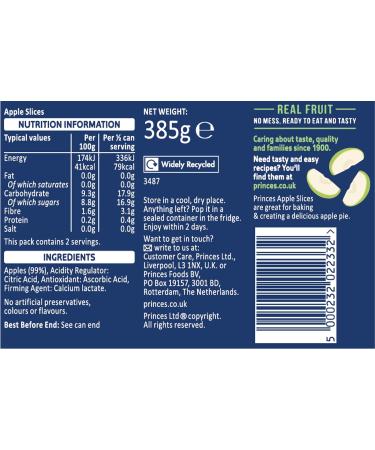 Princes Apple Slices 12 x 385g - Buy Online on GoSupps.com