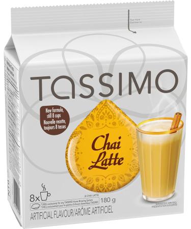 Tassimo Chai Tea Latte Single Serve T-Discs 180g (Pack of 5) & Nabob Latte Coffee Single Serve T-Discs 263g (5 Boxes of 8 T-Discs) Tea + Coffee 8 Count (Pack of 5) - Buy Online on GoSupps.com