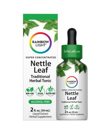 Rainbow Light Nettle Leaf Liquid Extract | 2 Fl Oz | Super Concentrated | Alcohol Free | Non-GMO and Gluten Free Herbal Supplement