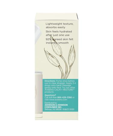 Aveeno Calm + Restore Triple Oat Serum for Sensitive Skin - 1 fl oz (30 ml) - Buy Online on GoSupps.com