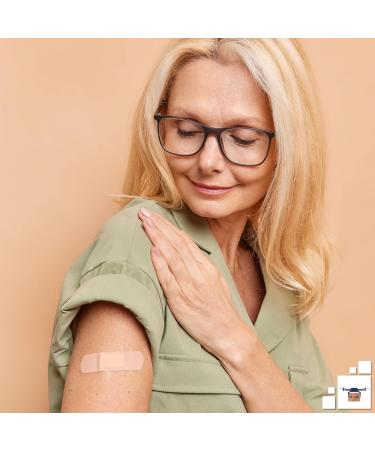 EZGOODZ Adhesive Bandages - Pack of 100 Sterile Fabric Wound Protection Individually Wrapped & Easy to Apply - Buy Online on GoSupps.com