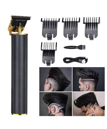 Hair Clippers for Men Beard Trimmer Cordless Rechargeable Grooming Hair Cutting Kits T-Blade Ceramic Blade Shaver with 4 Guide Combs Cutting Kits for Home Daily Use and Barber Shop -Black
