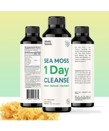 Atlantic Naturals Sea Moss 1 Day Cleanse - Full Body Detox for Kidney, Liver, Gut Health & Immune Support - Buy Online on GoSupps.com