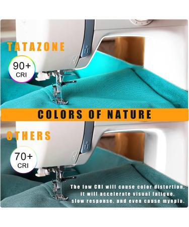 Tatazone COB Sewing Machine Light | 144 LEDs | Dimmable 6500K | Flexible Strip for Brother, Janome, Babylock, Pfaff - Buy Online on GoSupps.com