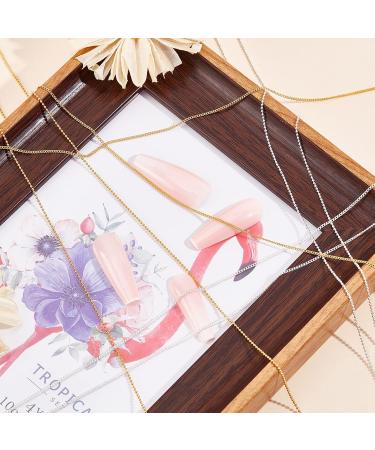 Niceneeded 4 Stripes Metal Nail Art Chains 3D Gold & Silver Nail Jewelry for Manicure Nail Decoration & DIY | Premium Nail Art Studs with Box - Buy Online on GoSupps.com