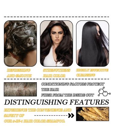 Black Hair Dye Shampoo 3 in 1 for Gray Hair Coverage - Long Lasting Instant Hair Color for Men & Women | 100 ml - Shop Internationally - Buy Online on GoSupps.com