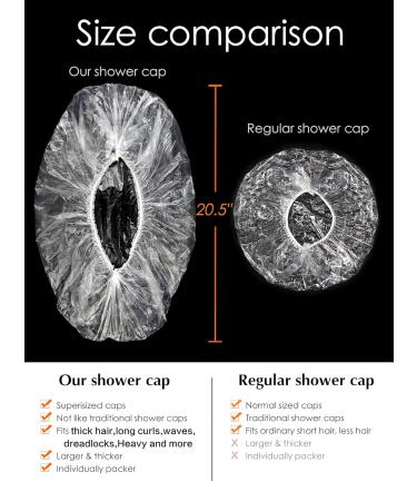 Disposable XL Shower Cap for Women with Long Hair - 10 Count - Buy Online on GoSupps.com