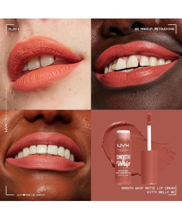 NYX Smooth Whip Matte Lip Cream - Kitty Belly 02 Peach Nude | Long-Lasting & Vegan Liquid Lipstick - Buy Online on GoSupps.com